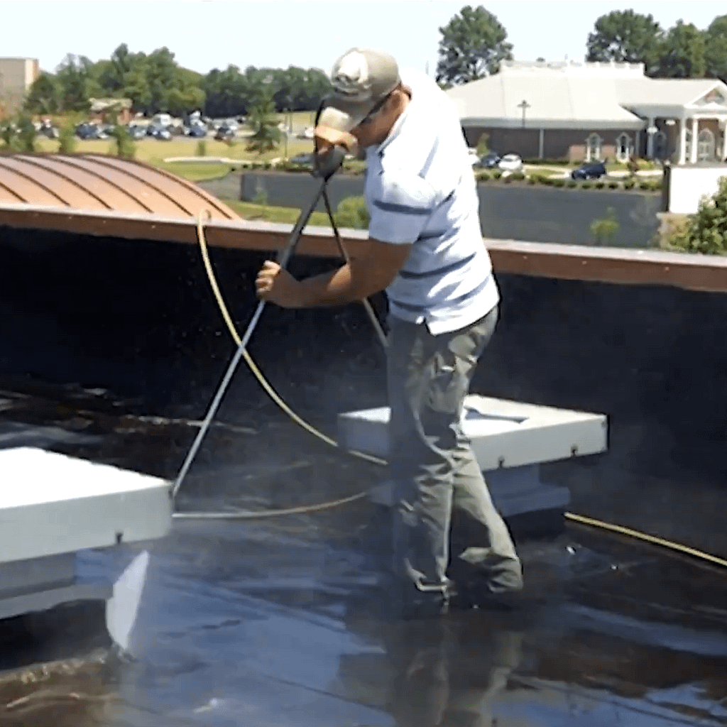 Conklin Membrane Roof Coating System, Commercial Roofing - Pressure Washing